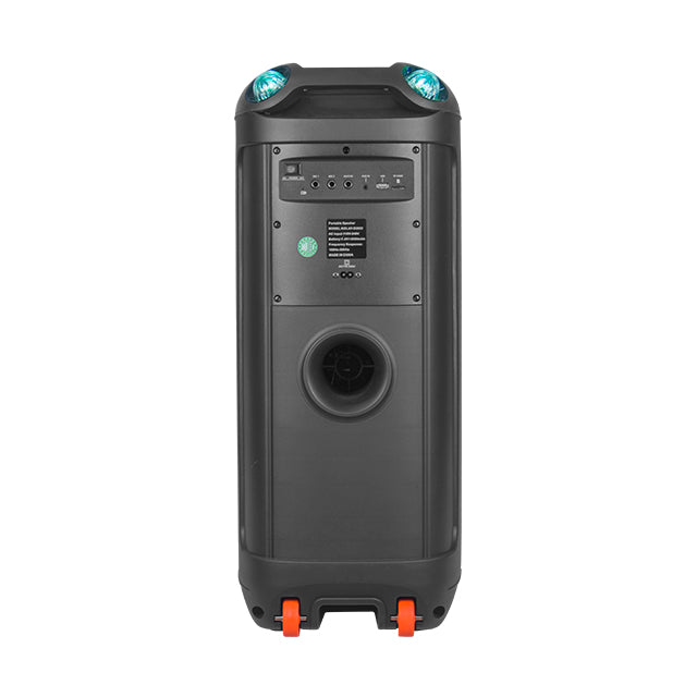 KOLAV Dual 8" Woofer Bluetooth Party Speaker with Wireless Microphone & Remote