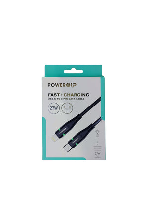 PowerUp 27W Fast Charging Data Cable USB-C to 8 Pin With 1Mtr Length