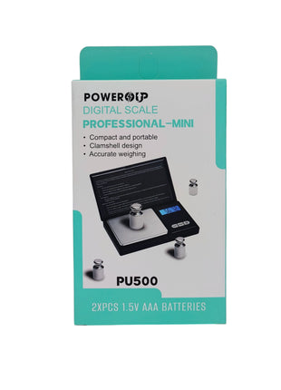 PowerUp Professional Mini Digital Scale 500gm Capacity, Comes  With The 2pcs 1.5V AAA batteries