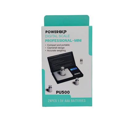 PowerUp Professional Mini Digital Scale 500gm Capacity, Comes  With The 2pcs 1.5V AAA batteries