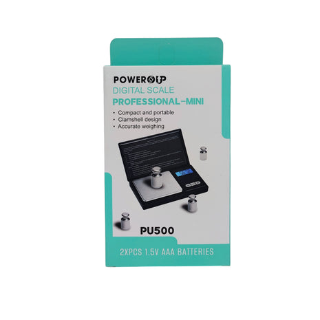 PowerUp Professional Mini Digital Scale 500gm Capacity, Comes  With The 2pcs 1.5V AAA batteries