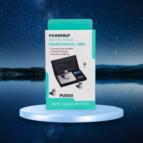 PowerUp Professional Mini Digital Scale 500gm Capacity, Comes  With The 2pcs 1.5V AAA batteries