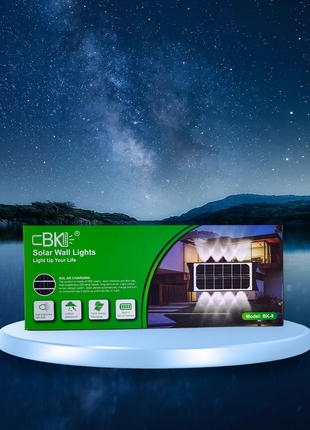 BK Solar Wall Light – 8 High-Brightness LEDs, Outdoor Waterproof, Solar-Powered