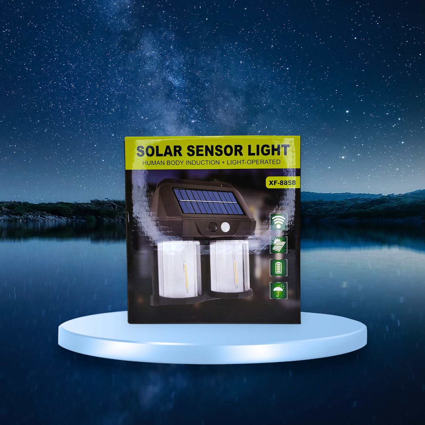 Solar Sensor Light – 2 LED Bulbs with Human Body Induction & Light-Sensitive Operation