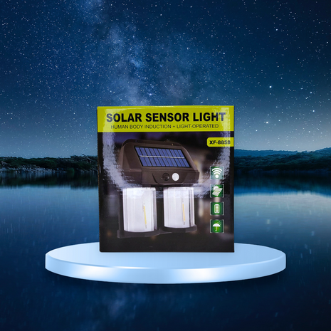 Solar Sensor Light – 2 LED Bulbs with Human Body Induction & Light-Sensitive Operation