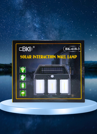 Solar Interaction Wall Lamp – 3 LED with Motion Sensor (BK-6183)