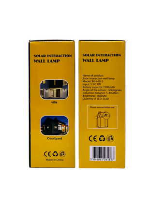 Solar Interaction Wall Lamp – 3 LED with Motion Sensor (BK-6183)