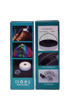 Solar Camping String Light – 10M Fairy Lights with Multi-Modes, Type-C Charging & Waterproof Design