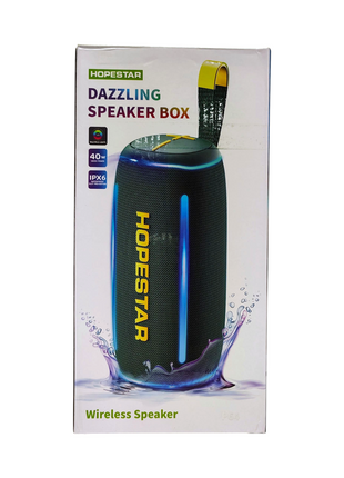 Hopestar 40W Dazzling Box Bluetooth Speaker with 7 LED Light Modes