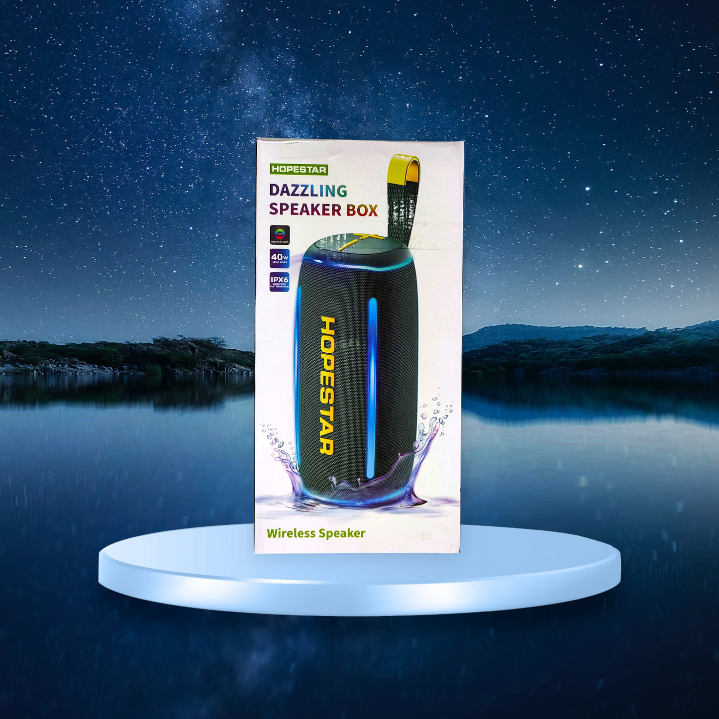Hopestar 40W Dazzling Box Bluetooth Speaker with 7 LED Light Modes