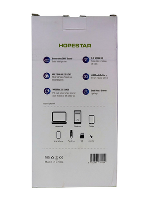 Hopestar 40W Dazzling Box Bluetooth Speaker with 7 LED Light Modes