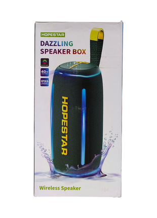 Hopestar 40W Dazzling Box Bluetooth Speaker with 7 LED Light Modes