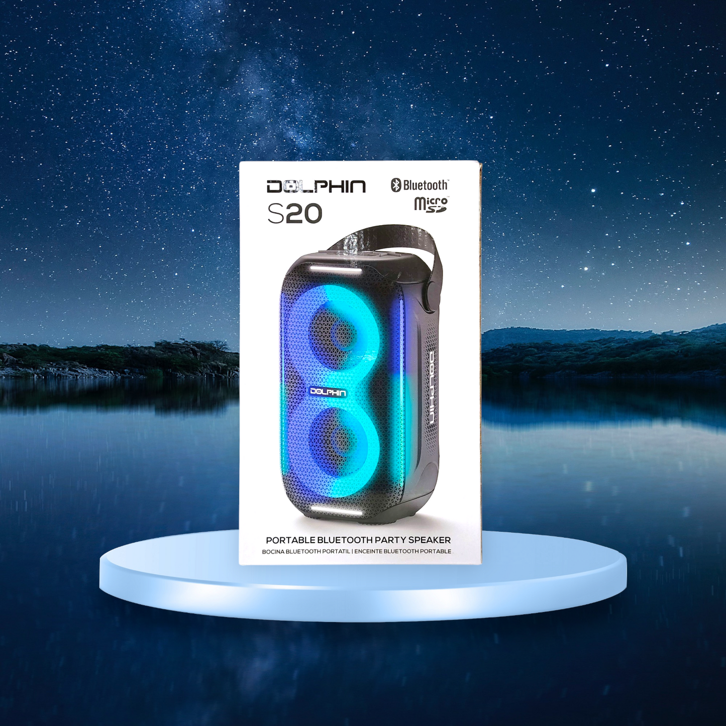 Dolphin 20W Portable Bluetooth Speaker with FM Radio – Party-Ready Sound Anywhere