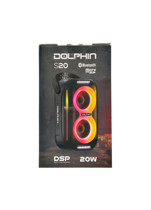 Dolphin 20W Portable Bluetooth Speaker with FM Radio – Party-Ready Sound Anywhere