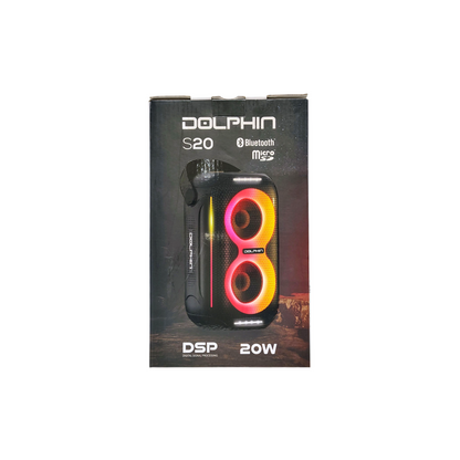 Dolphin 20W Portable Bluetooth Speaker with FM Radio – Party-Ready Sound Anywhere