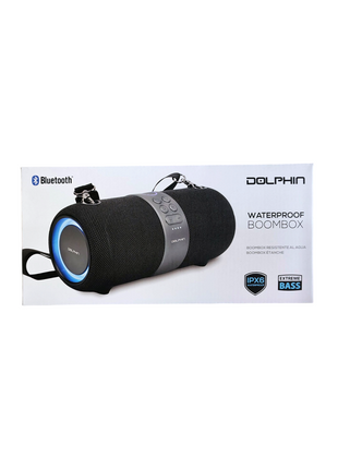 Dolphin Waterproof Bluetooth Boombox with WaveSync Dual Speaker Pairing