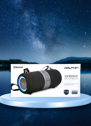 Dolphin Waterproof Bluetooth Boombox with WaveSync Dual Speaker Pairing