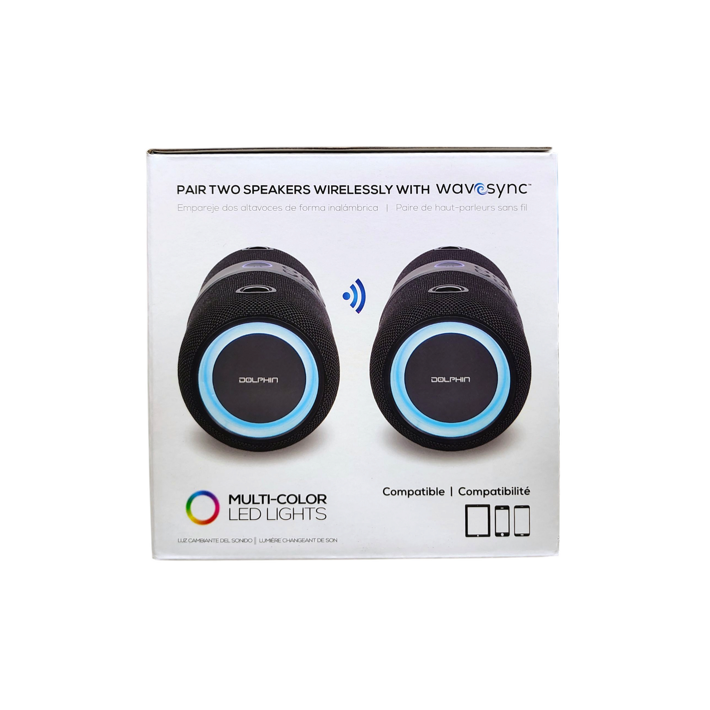 Dolphin Waterproof Bluetooth Boombox with WaveSync Dual Speaker Pairing
