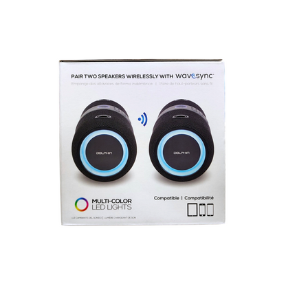 Dolphin Waterproof Bluetooth Boombox with WaveSync Dual Speaker Pairing