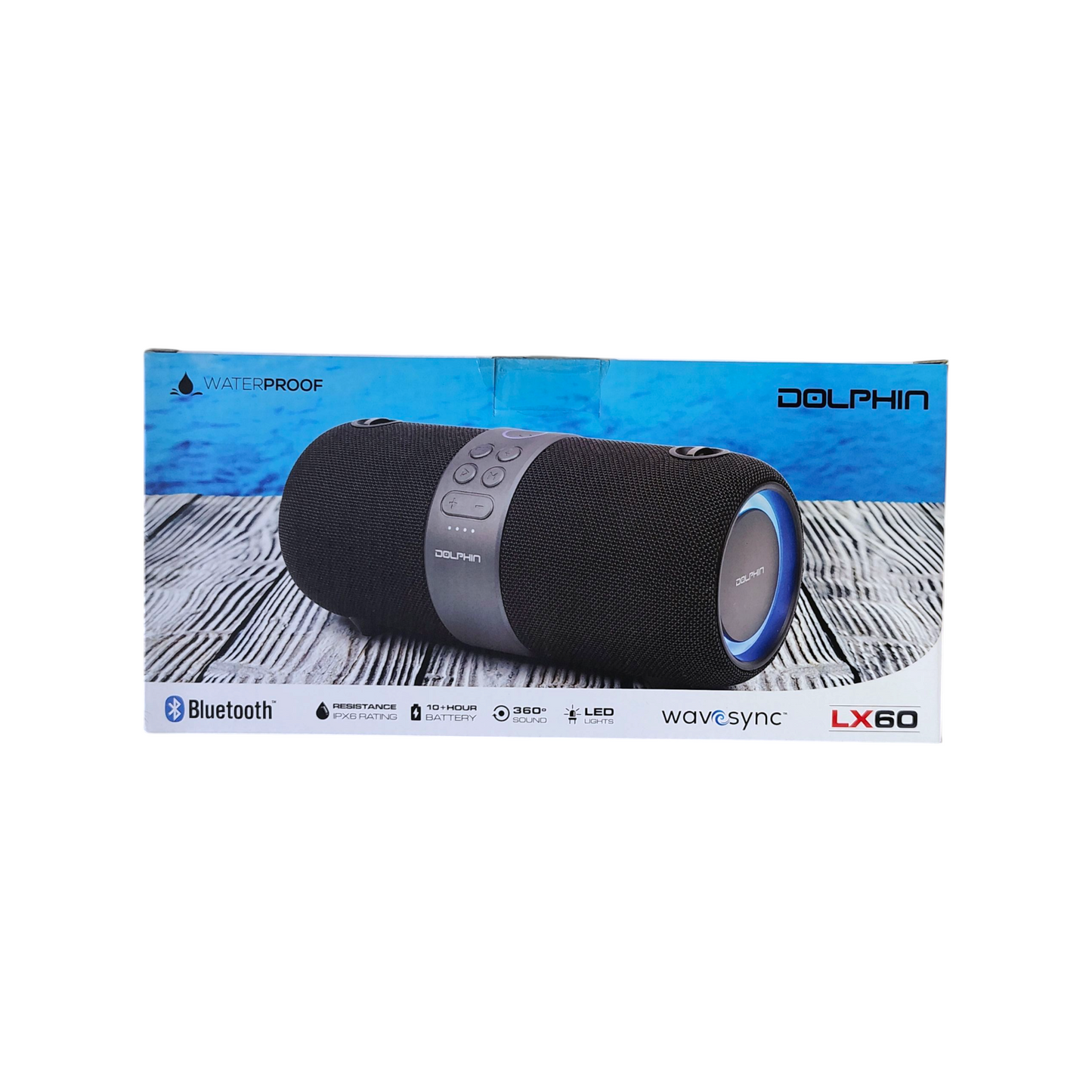 Dolphin Waterproof Bluetooth Boombox with WaveSync Dual Speaker Pairing