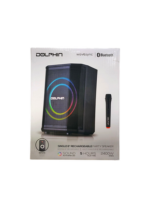 Dolphin 8" Heavy-Duty Handy Party Speaker with Wireless Microphone & Remote Control