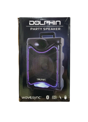 Dolphin 8" Heavy-Duty Handy Party Speaker with Wired Microphone & Remote