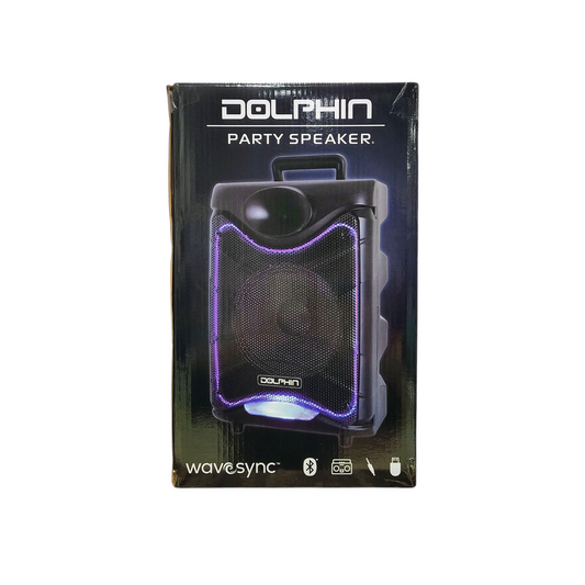 Dolphin 8" Heavy-Duty Handy Party Speaker with Wired Microphone & Remote