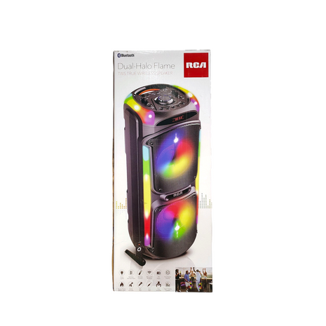 RCA Dual 8" Woofer Bluetooth Party Speaker with Wireless Microphone & Remote Control