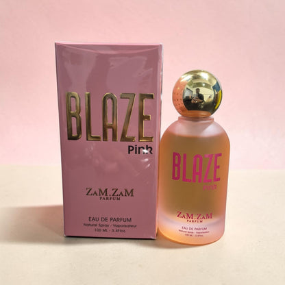 Zam Zam Blaze Pink Eau de Parfum for Women, 100ml (3.4 Fl Oz), Sweet Floral Fruity Fragrance with Fruity, Floral, Vanilla, Musk & Woody Accords