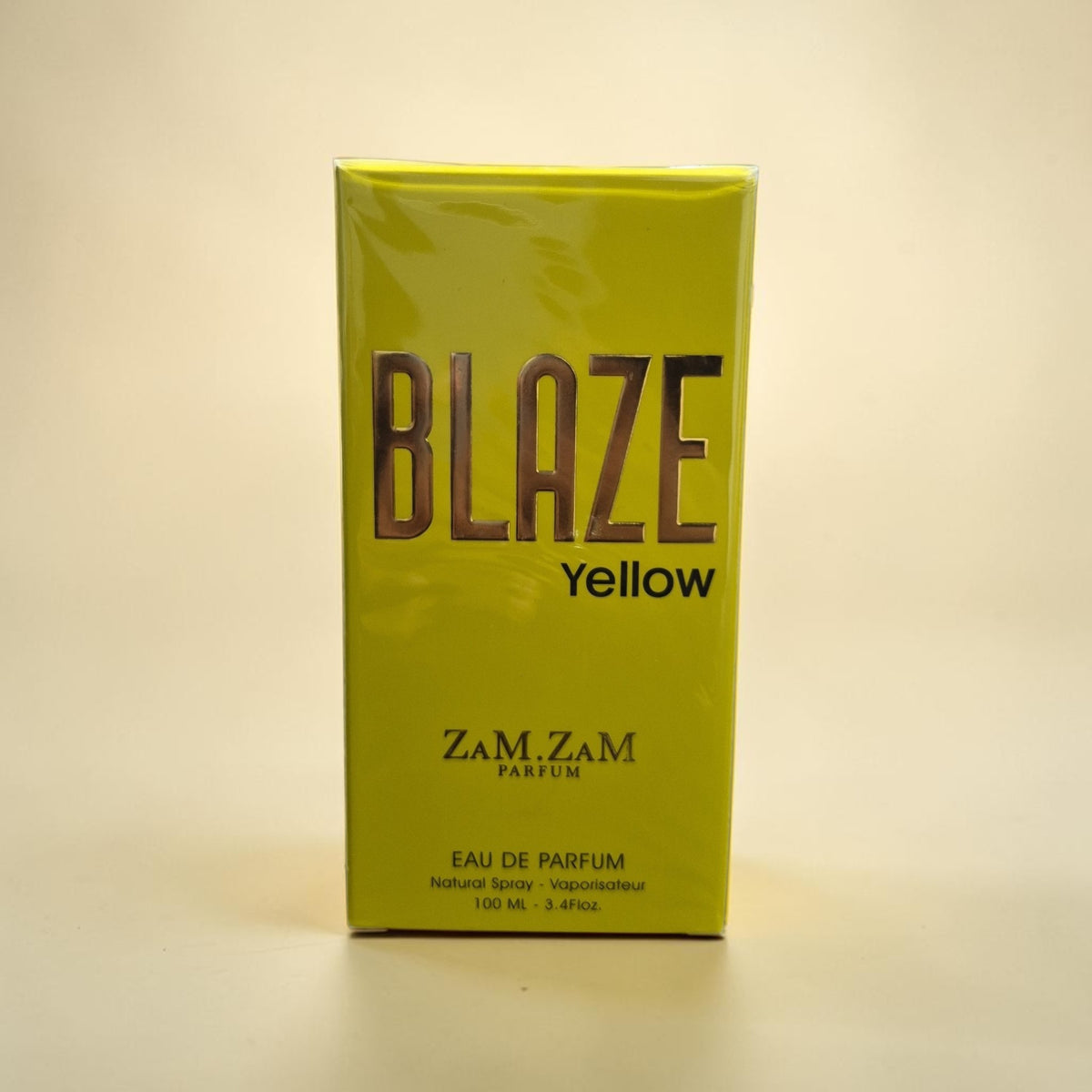 Zam Zam Blaze Yellow Eau de Parfum, 100ml (3.4 Fl Oz), Unisex Fragrance with Fresh, Fruity, Floral, Woody, Amber & Musk Accords