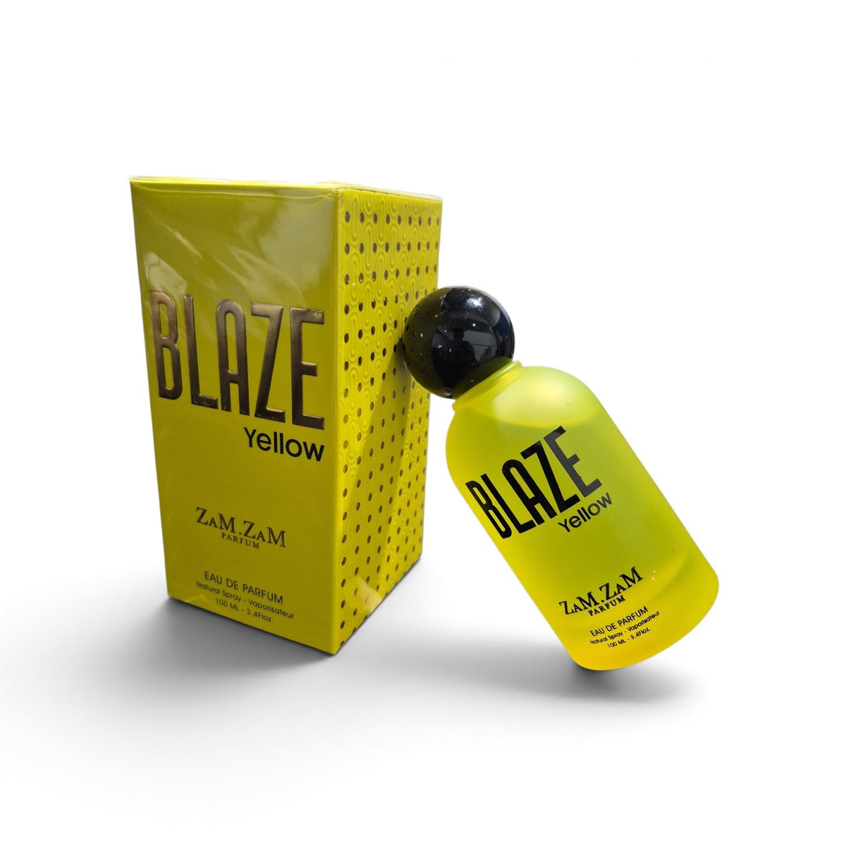 Zam Zam Blaze Yellow Eau de Parfum, 100ml (3.4 Fl Oz), Unisex Fragrance with Fresh, Fruity, Floral, Woody, Amber & Musk Accords