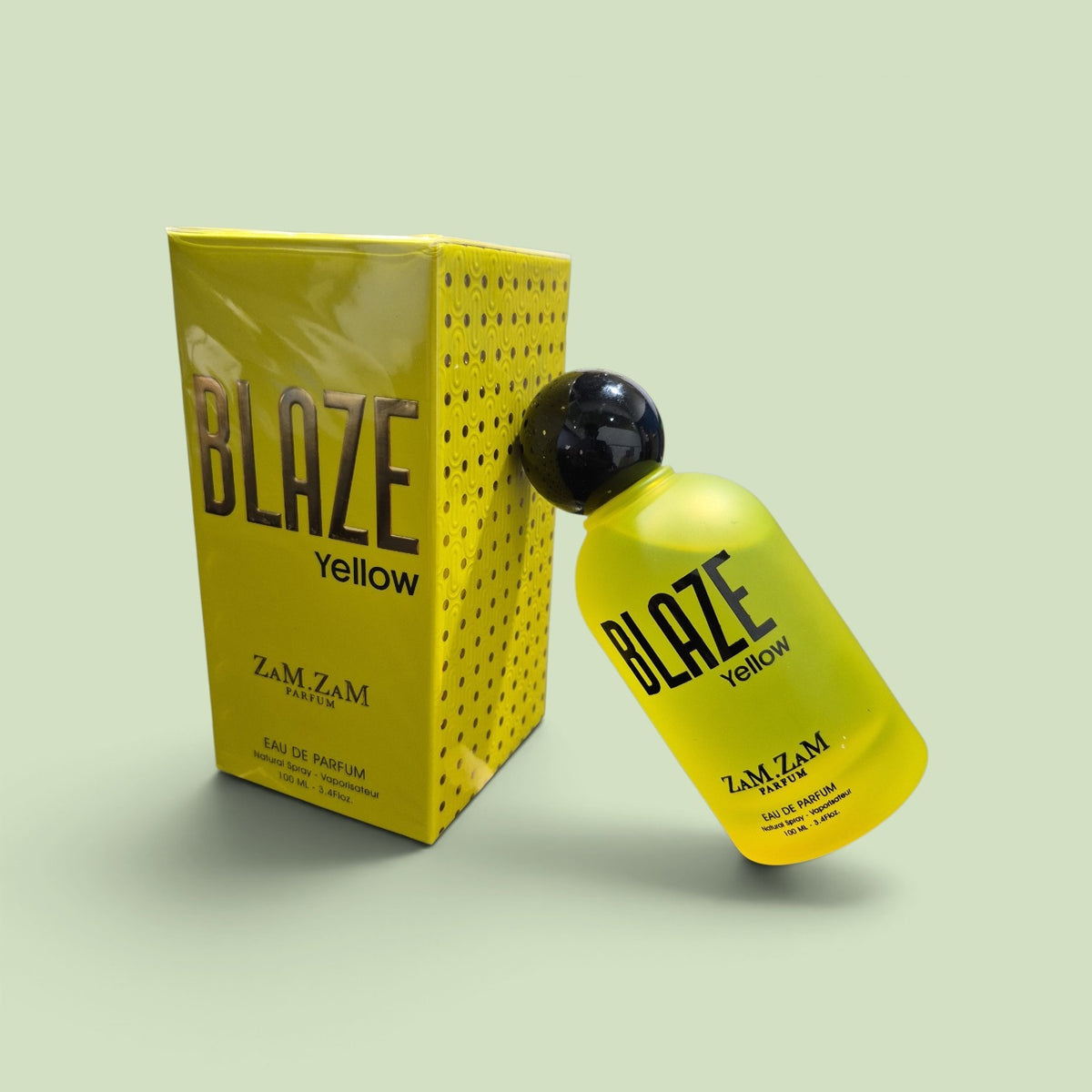 Zam Zam Blaze Yellow Eau de Parfum, 100ml (3.4 Fl Oz), Unisex Fragrance with Fresh, Fruity, Floral, Woody, Amber & Musk Accords