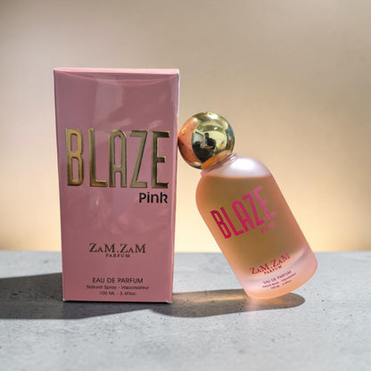 Zam Zam Blaze Pink Eau de Parfum for Women, 100ml (3.4 Fl Oz), Sweet Floral Fruity Fragrance with Fruity, Floral, Vanilla, Musk & Woody Accords