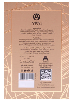 Anfar London Date Nights Femme 3.40 Fl. Oz EDP Spray By Anfar