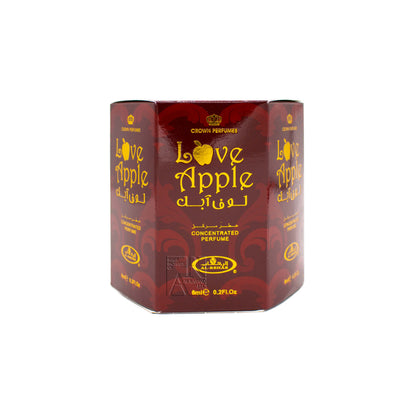 Al Rehab Love Apple Roll-On Perfume Oil 6ml x 6 Pack | Fruity Sweet Long Lasting Attar Unisex Arabic Non-Alcohol Fragrance Travel Size
