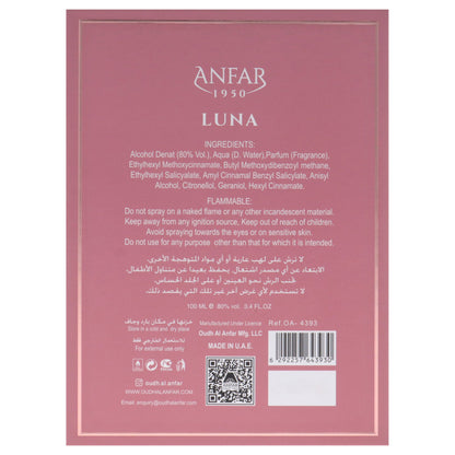 Anfar Luna Pour Femme 3.40 Fl. Oz EDP Spray By Anfar
