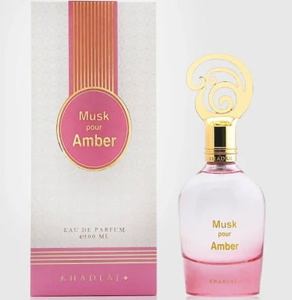 Musk Pour Amber 3.40 Fl. Oz EDP Spray By Khadlaj