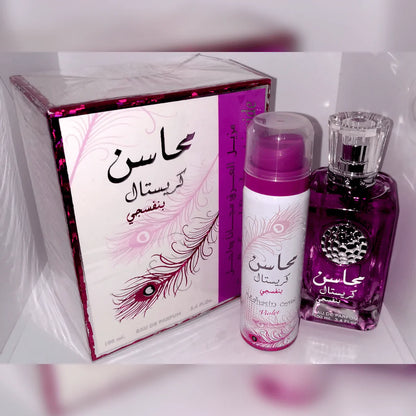 Mahasin Crystal Violet 3.40 Fl. Oz EDP Spray By Lattafa