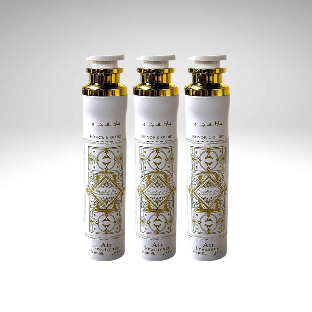 Bade’E Al Oud Honor & Glory Air Freshener 3 Pack Bundle – 10 oz Each | Lattafa