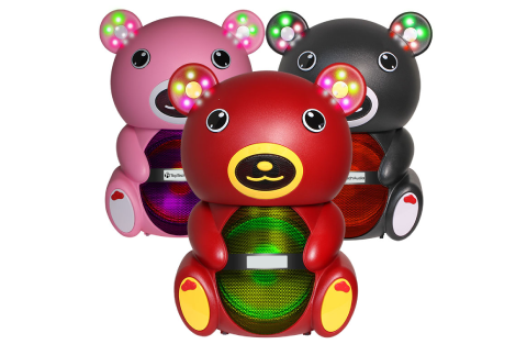 TopTech 6.5" Teddy-Shaped Bluetooth Speaker with Remote Control – Fun & Functional Audio