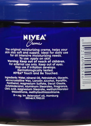 Nivea Rich Moisturising Cream 13.52 fl. oz (Glass Jar, Made in Mexico)