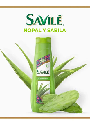 Savile Control Caída (Nopel) Hair Fall Control Shampoo with Prickly Pear Pads & Aloe Vera 25.36 fl. oz