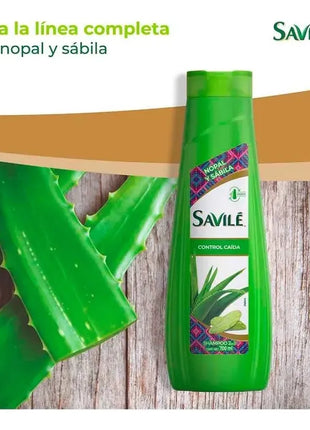 Savile Control Caída (Nopel) Hair Fall Control Shampoo with Prickly Pear Pads & Aloe Vera 25.36 fl. oz
