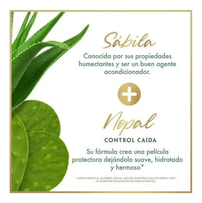 Savile Control Caída (Nopel) Hair Fall Control Shampoo with Prickly Pear Pads & Aloe Vera 25.36 fl. oz