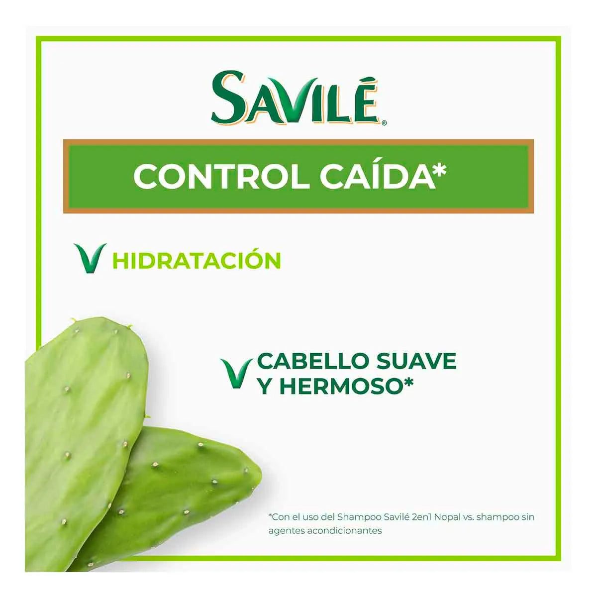 Savile Control Caída (Nopel) Hair Fall Control Shampoo with Prickly Pear Pads & Aloe Vera 25.36 fl. oz