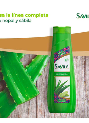 Savile Control Caída (Nopel) Hair Fall Control Shampoo with Prickly Pear Pads & Aloe Vera 25.36 fl. oz