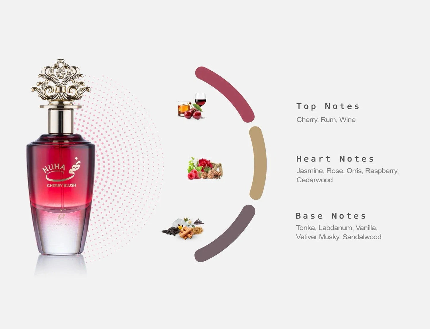 Nuha Cherry Blush 2.87 Fl. Oz EDP Spray By Khadlaj