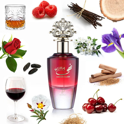 Nuha Cherry Blush 2.87 Fl. Oz EDP Spray By Khadlaj
