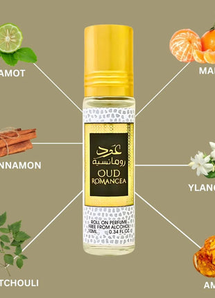 Oud Romancia Roll-On Perfume Oil 0.34 oz by Ard Al Zaafaran