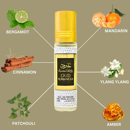 Oud Romancia Roll-On Perfume Oil 0.34 oz by Ard Al Zaafaran